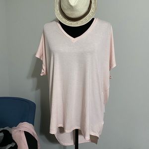 Pink high-low tee from express